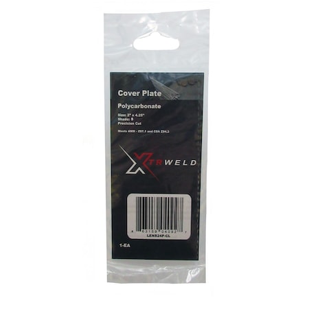 Xtrweld Lens, Filter Plate, Shade 5, 2 x 4.25in. LENS24P-SH5